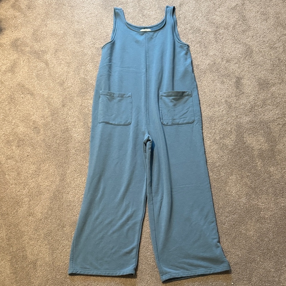 Madewell Sleeveless Blue Jumpsuit with Pockets